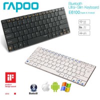 Keyboard ไร้สาย Rapoo Ultra-Slim E6100 สำหรับ Smartphone , Tablet (มีแป้นภาษาไทย)
