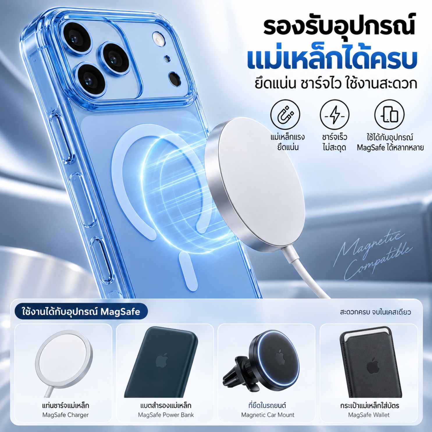 FenixShield AirSkin รองรับอุปกรณ์เสริมแม่เหล็ก