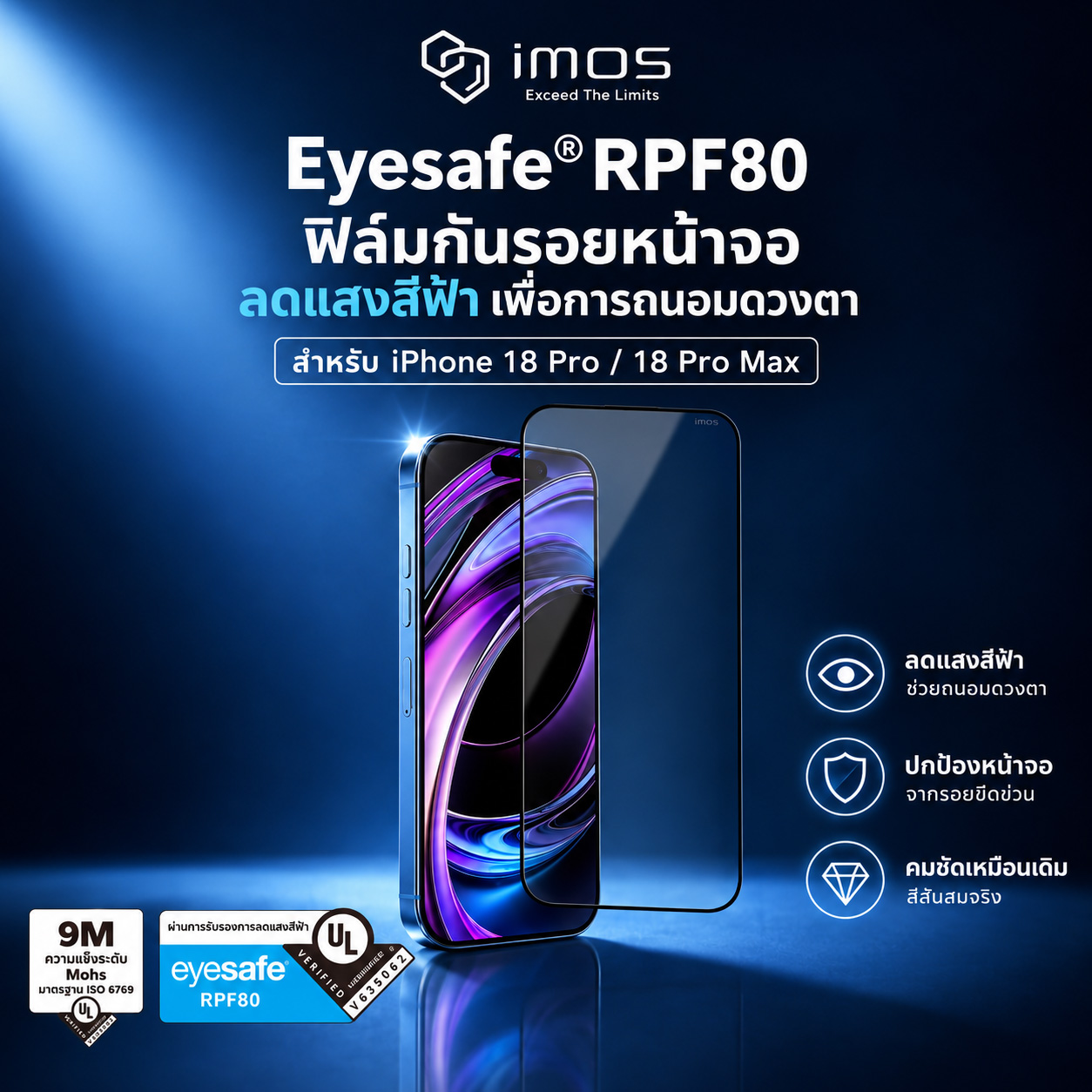 imos Sapphire Gaming Glass Eyesafe RPF80