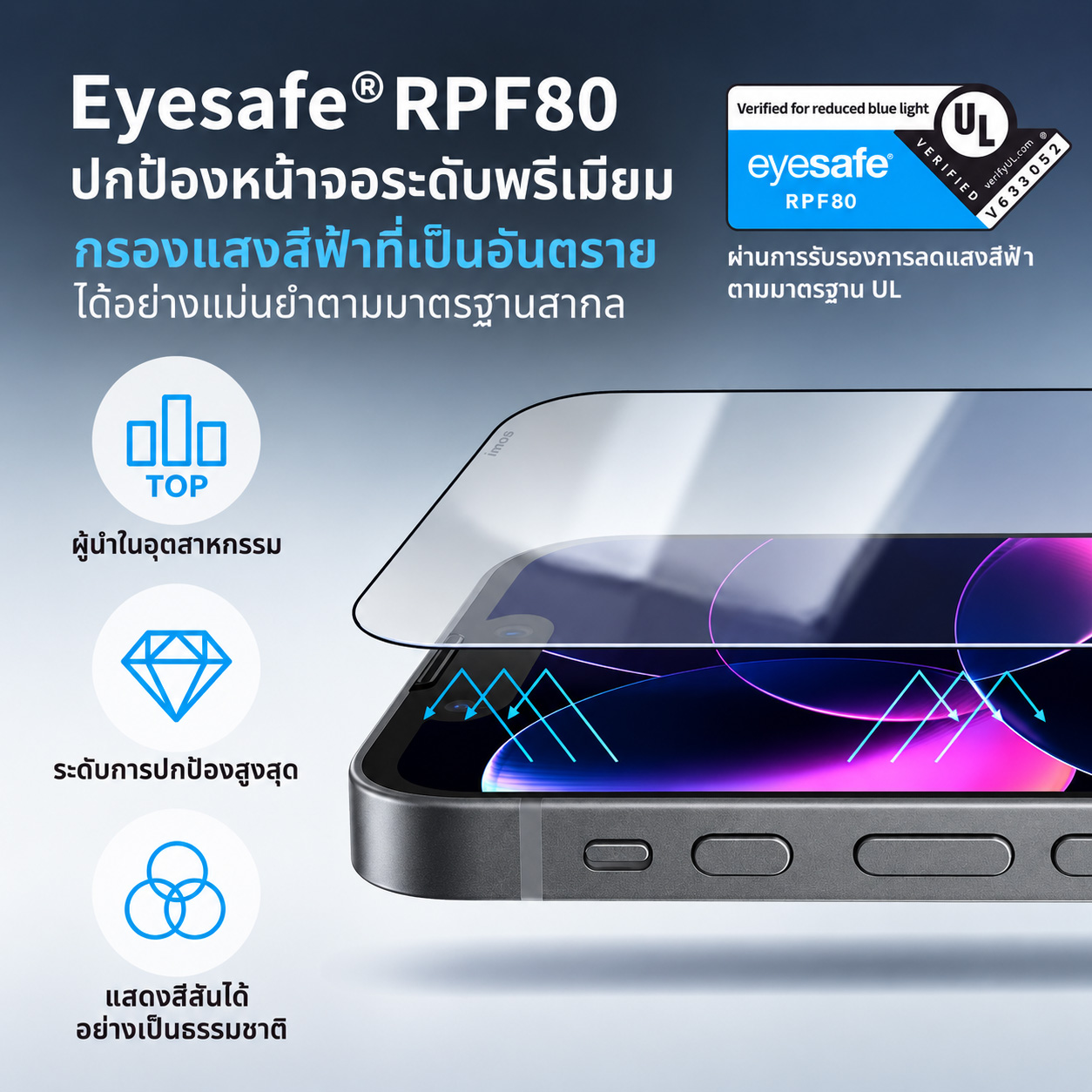 imos Sapphire Gaming Glass RPF80 display