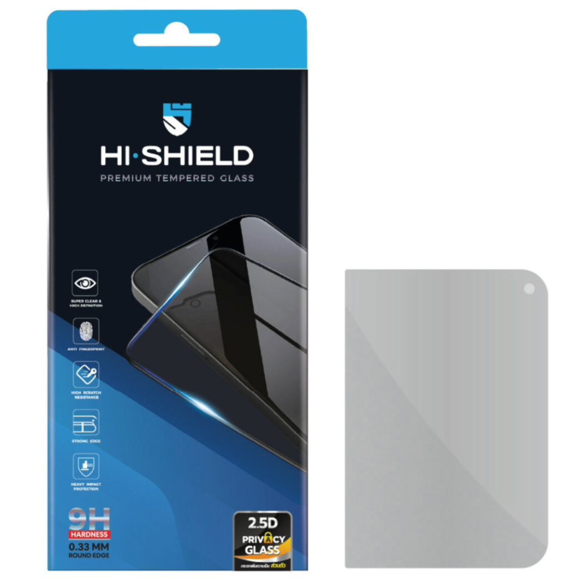 HiShield 2.5D Privacy Glass ฟิล์มกระจกกันมองข้างสำหรับ iPhone Duo