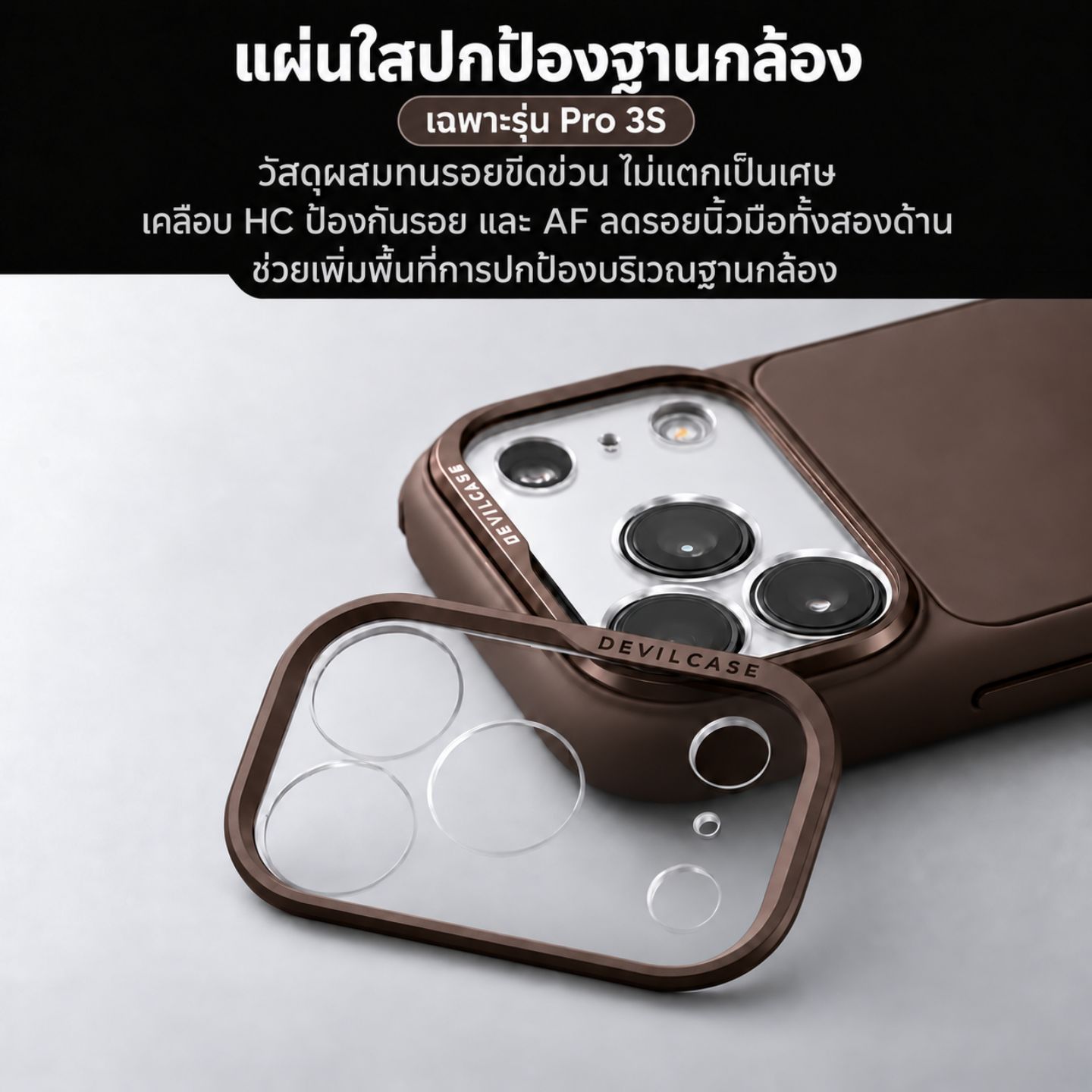 แผ่นใสปกป้องฐานกล้องเฉพาะรุ่น PRO 3S เคลือบ HC และ AF