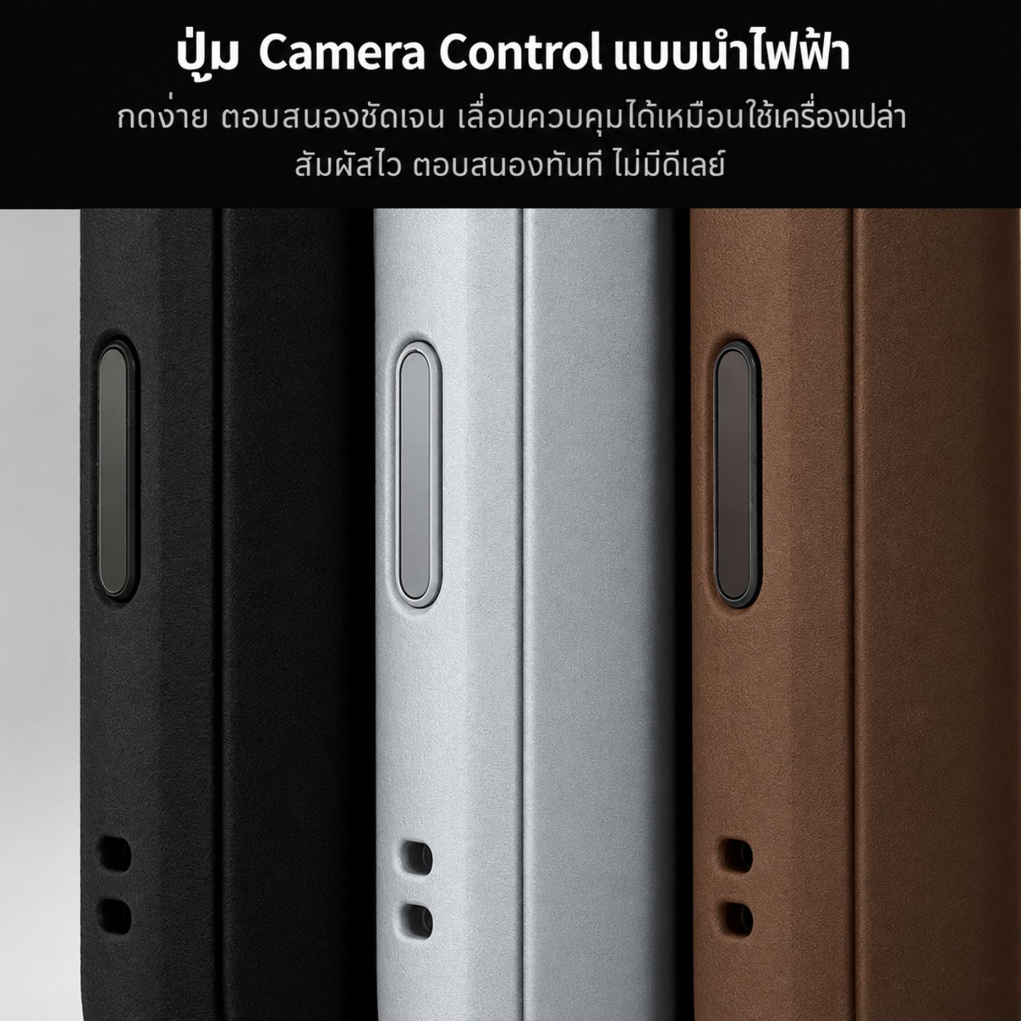 ปุ่ม Camera Control แบบนำไฟฟ้าของเคส DEVILCASE