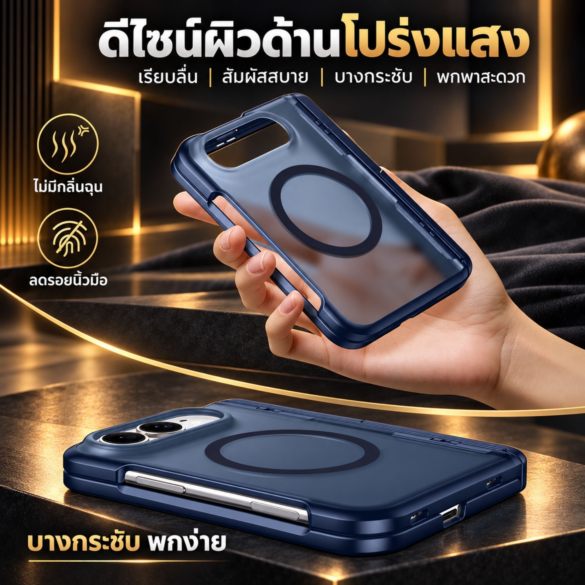 กระจกป้องกันจอนอกของเคส FenixShield Titan Stand สำหรับ iPhone Duo