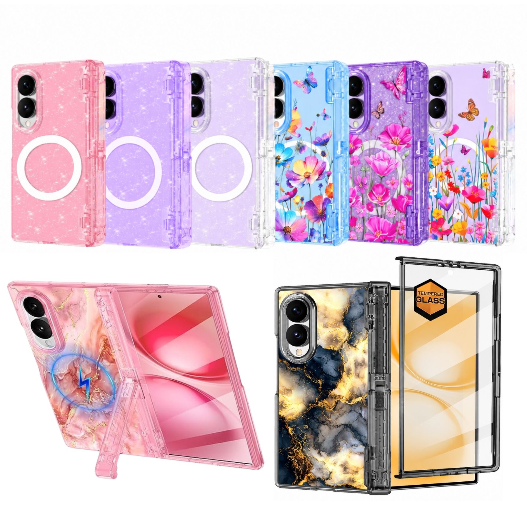 เคสพร้อมฟิล์มกระจก FenixShield PRISM ART สำหรับ Samsung Galaxy Z Fold8 Wide รวมสีและลวดลาย