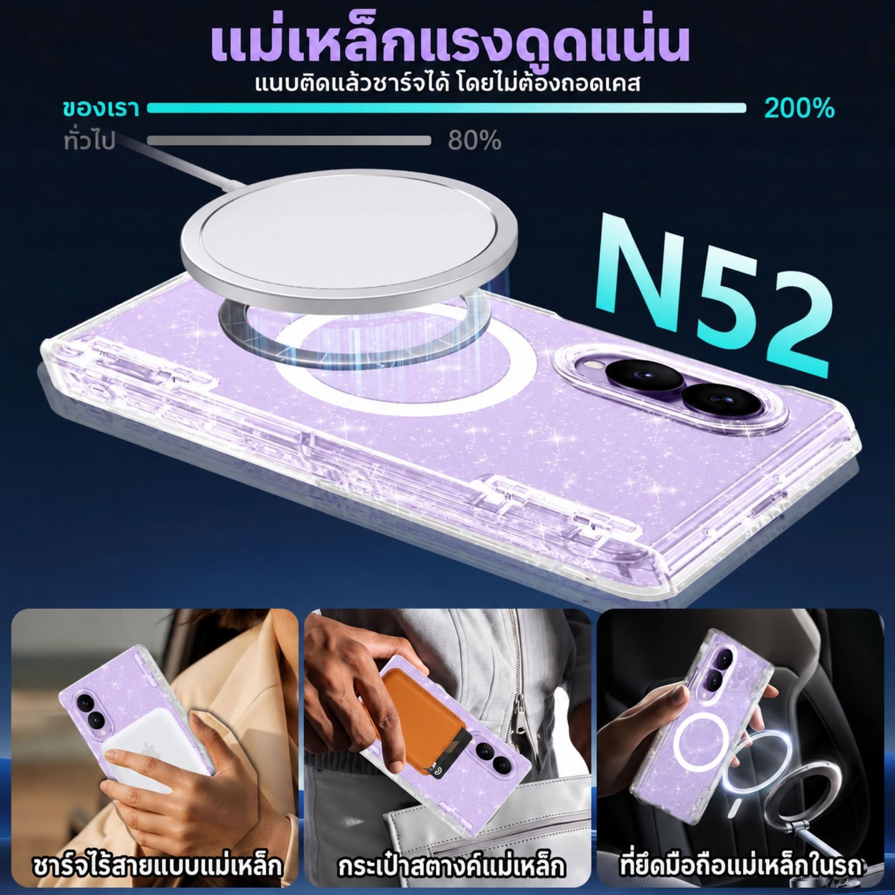 วงแหวน Magnetic ของเคส FenixShield PRISM ART สำหรับใช้งานร่วมกับอุปกรณ์แม่เหล็กที่รองรับ