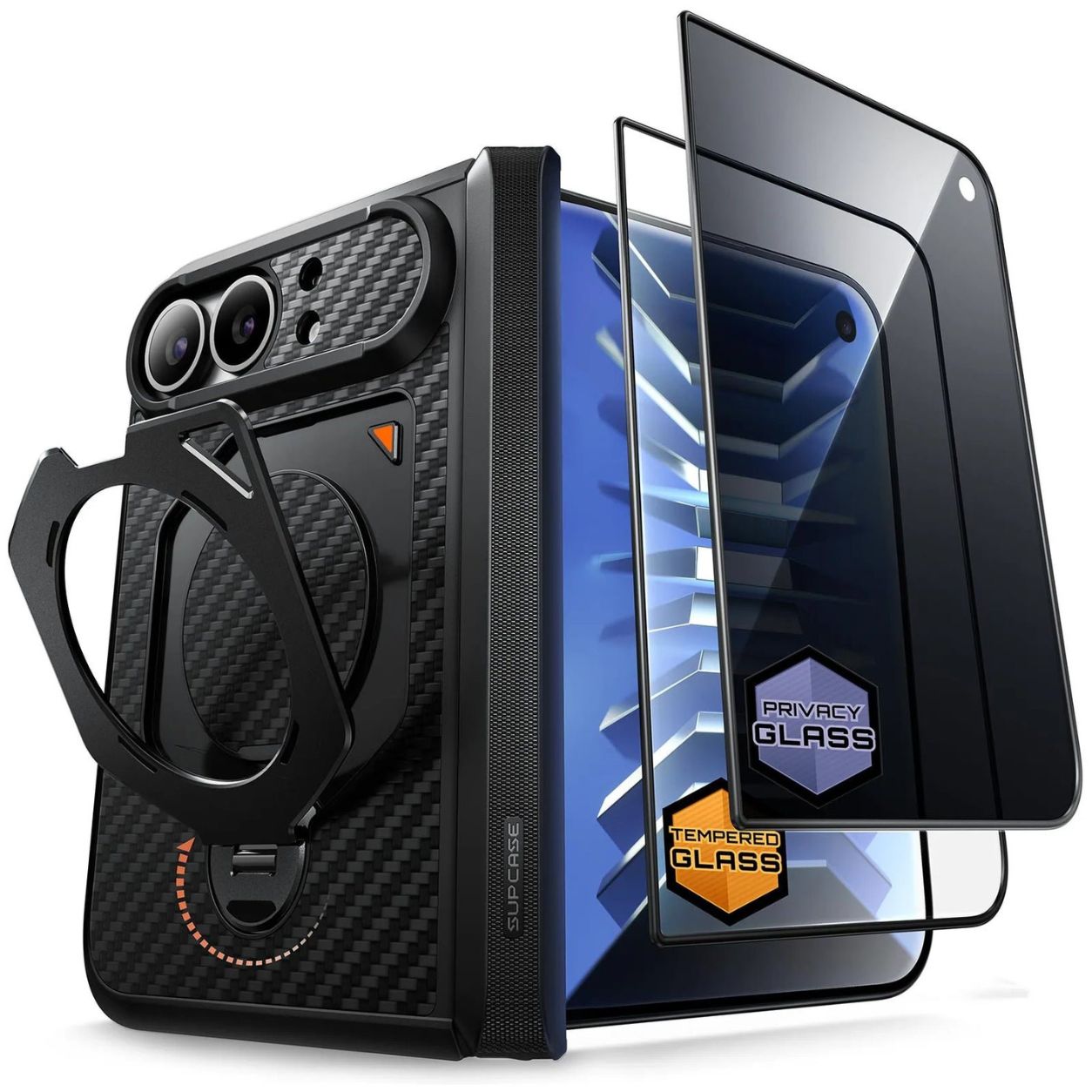 เคส SUPCASE Unicorn Beetle Aero Aramid Case สำหรับ iPhone Duo พร้อมฟิล์มกระจกใส HD และฟิล์มกระจกกันมอง